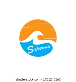 Summer Holiday  On The Beach logo vector