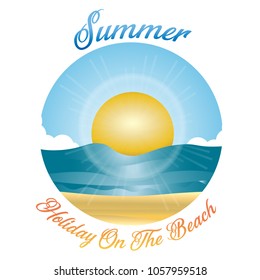 summer holiday on the beach vector eps 10