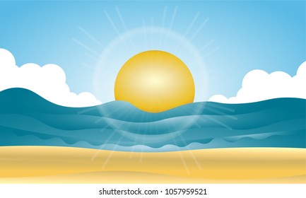 summer holiday on the beach vector eps 10