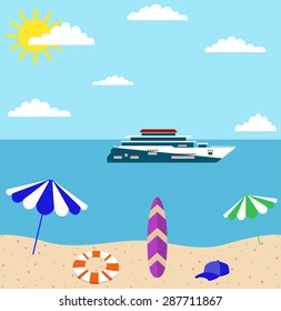 summer holiday on sea beach
