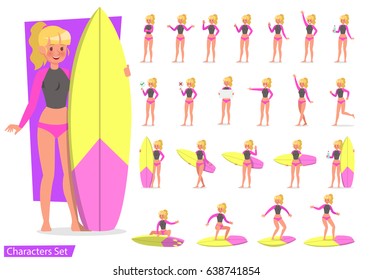 Summer holiday. People in the beach character design