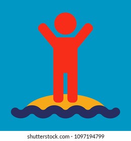 Summer holiday. People in the beach design