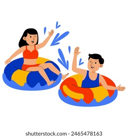 Summer Holiday People Vector Illustration