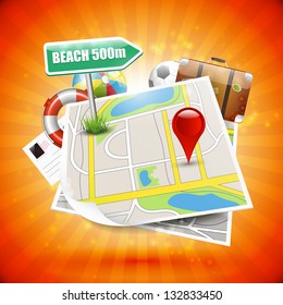Summer holiday poster