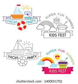 Summer holiday poster collection. Vector