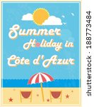 Summer Holiday Poster Design, vector illustration.