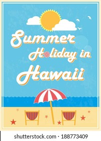 Summer Holiday Poster design, vector illustration. 