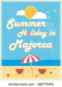 Summer Holiday Poster design, vector illustration. 