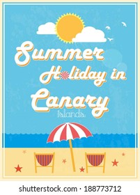 Summer Holiday Poster design, vector illustration. 