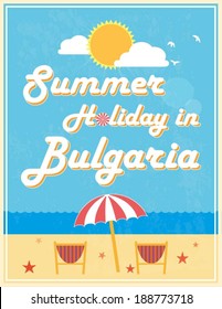 Summer Holiday Poster Design, vector illustration.
