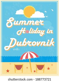 Summer Holiday Poster Design, vector illustration.