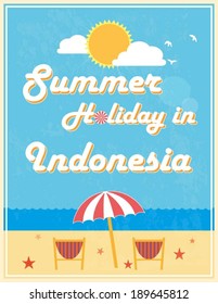 Summer Holiday Poster Design, vector illustration.