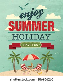Summer Holiday poster vector background