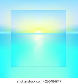 Summer holiday to remember, beach with  refocused lights - eps10 vector 
