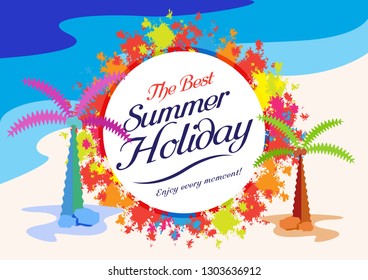 Summer Holiday for sale promotion, event, cover, background