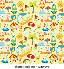 summer holiday seamless pattern