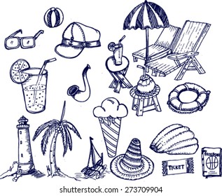 summer holiday, sketch