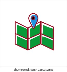 a summer holiday time map icon set in white backround