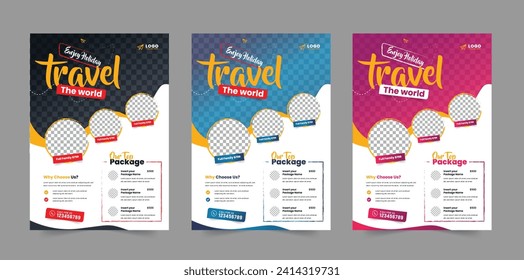 Summer Holiday Travel Flyer Winter Travel Flyer Templates