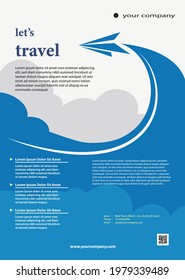 Summer Holiday Travel and Tourism Brochure, Template, Flyer Design