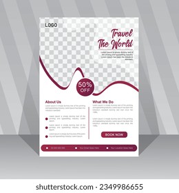 Summer Holiday Travel and Tourism Brochure, tour and travel flyer or Brochure Template Business concept. modern layout use for ads and business profile. tourism color a4 print ready flyer.