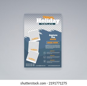 Summer Holiday Travelling  and Tourism Brochure,flyer design