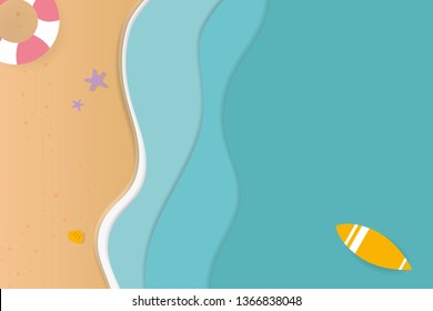 Summer holiday tropical beach background vector