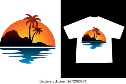 Vetor de design de camiseta verão