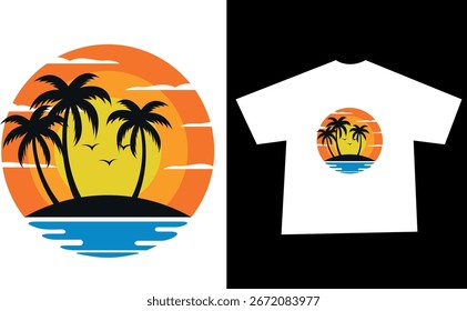 Vetor de design de camiseta verão