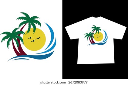 Vetor de design de camiseta verão