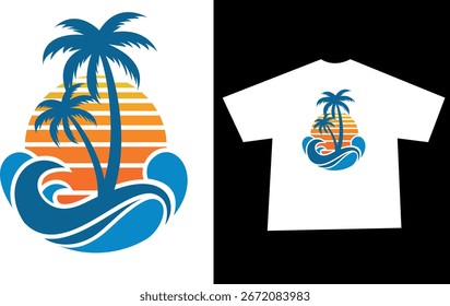 Vetor de design de camiseta verão