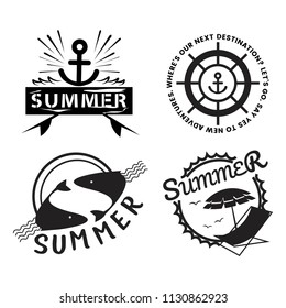 Summer and holiday typography illustration