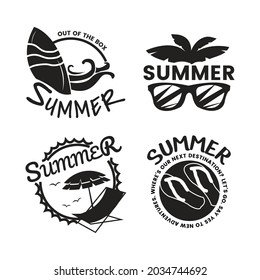 Summer and holiday typography illustration