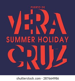 Summer holiday typography, t-shirt graphics, vectors