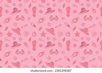 Summer holiday vacation beach seamless repeat pattern