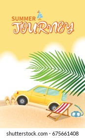 Summer holiday vacation concept, vector illustration