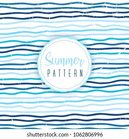 Summer holiday vacation poster template design with flat modern icons