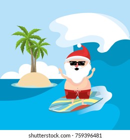 summer holiday vacation with santa claus