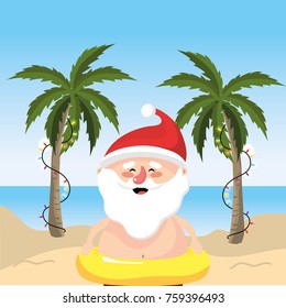 summer holiday vacation with santa claus
