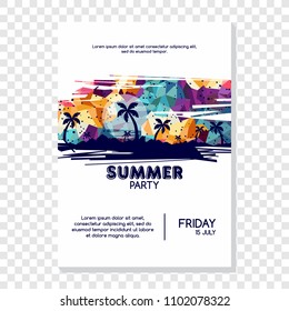summer holiday vacation theme vector art illustration