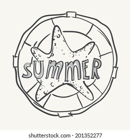 Summer Holiday Vacation Travel Background, Eps 10 Vector illustration