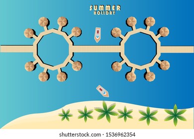 summer holiday vector background illustration