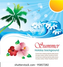 Summer holiday vector design 01