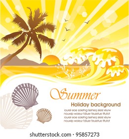 Summer holiday vector design 04