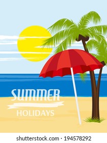 Summer holiday vector design with place for text