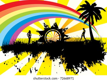 Summer holiday, vector illustration