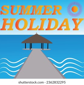 Summer holiday vector t-shirt design