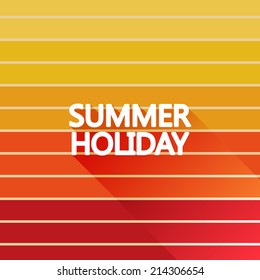 Summer holiday vintage on light sun color, vector illustration 