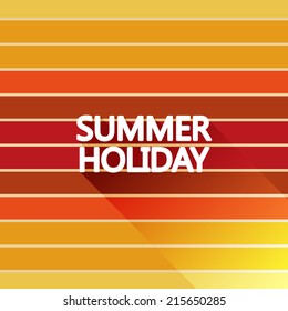 Summer holiday vintage on light sun color, vector illustration