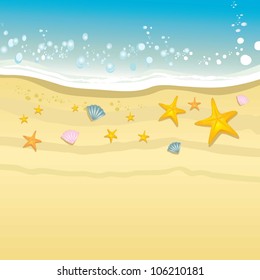 summer holiday web and print template - tropical beach.
